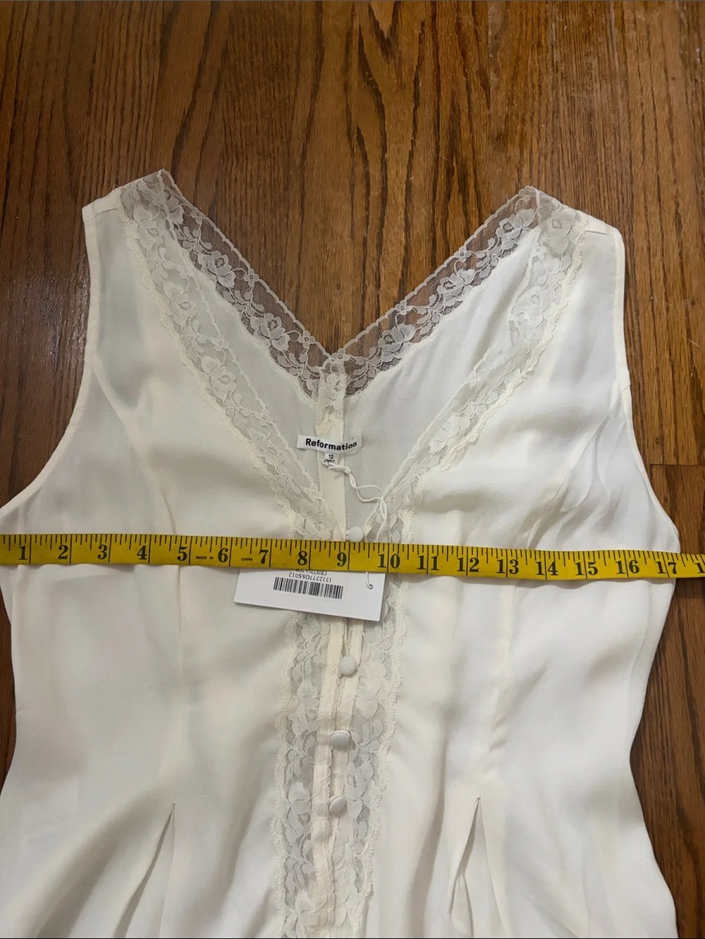 Reformation Cristina Sleeveless Blouse Ivory New - Picture 15 of 15